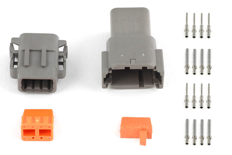 Plug and Pins Only - Matching Set of Deutsch DTM-8 Connectors (7.5 Amp)